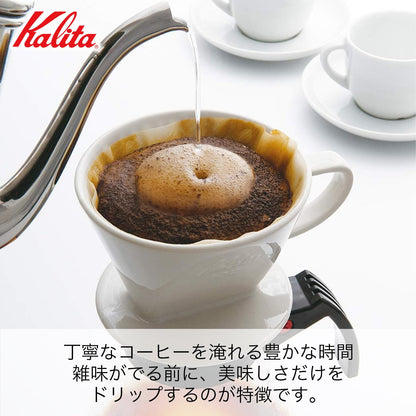 Kalita Coffee Dripper Ceramic 1-2 Person White 101-Lotto #01001