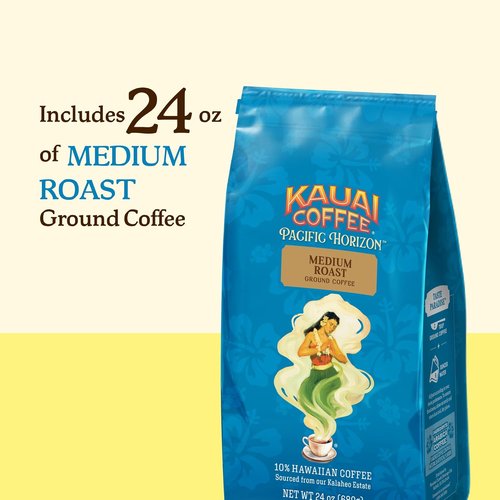 Kauai Coffee Ground Coffee - Smooth Medium Roast with Floral Notes & Bright Aroma - 24oz Koloa Estate