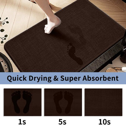 Bathroom Rugs, Bath Mats for Bathroom Non Slip Washable, Quick Dry, Water Absorbing, Fits Under Door, Ultra Thin, Rubber Backing, Low Pile, Cozy Cloth Cotton, Ideal for Shower, Sink-Coffee 24''x16''