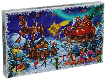 Advent Dice Calendar 04 – 23 Dice & 1 Metal Coin by Q Workshop, Cardboard Xmas Calendar
