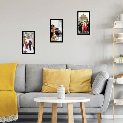 JCJMY 6x11 Picture Frame Black for Wall Hanging or Tabletop, Wall Mounting Horizontally or Vertically, 6 x 11 Wall Gallery Poster Photo Frame with Shatter Resistant Plexiglass, Black