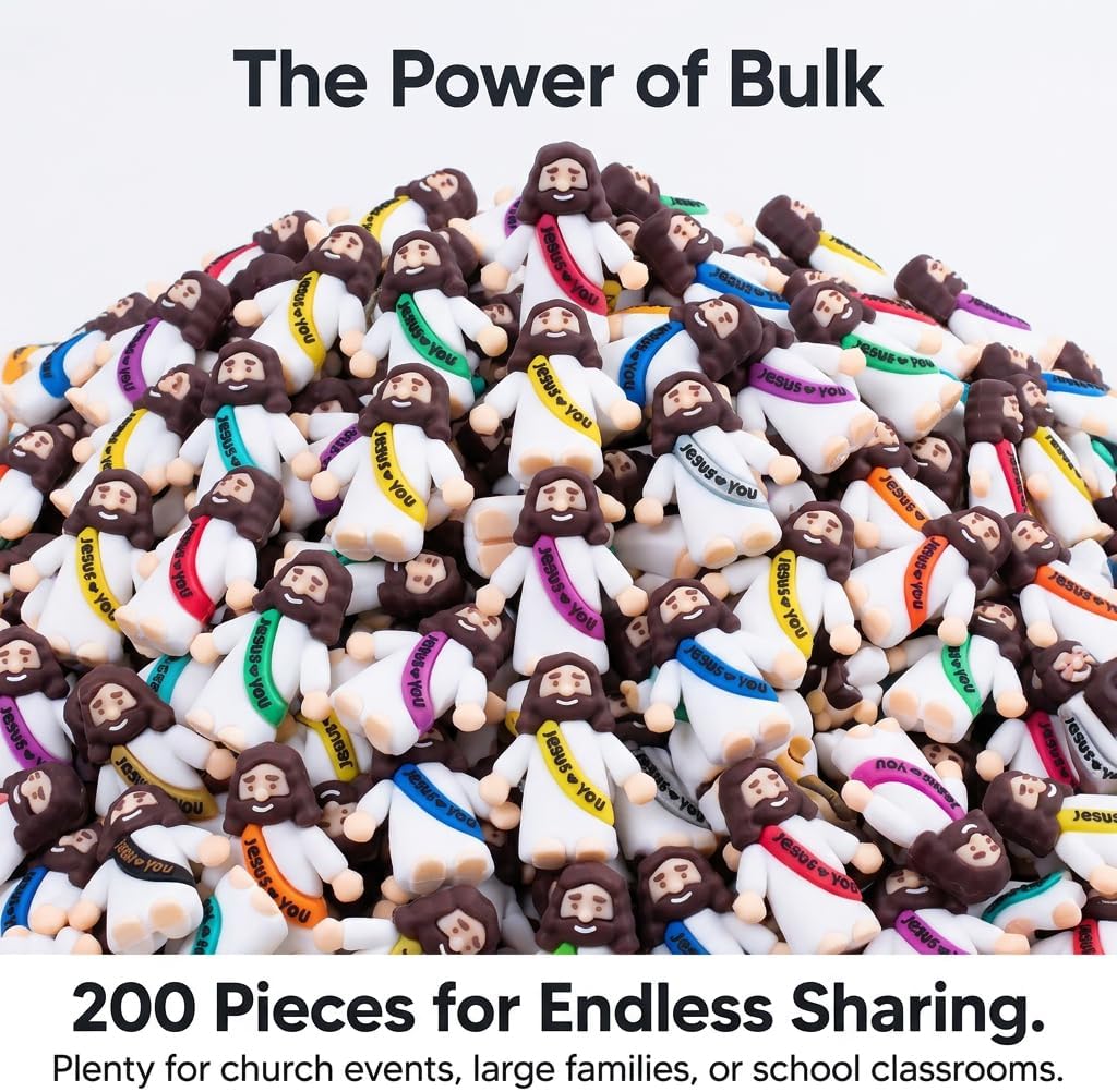 Mini Jesus Figurines by [Brand Name] - 100PCS Bulk Religious Gifts & Easter Egg Stuffers