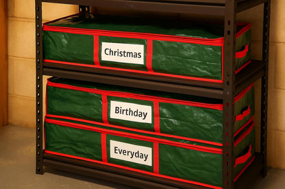 Sattiyrch Gift Wrap Organizer - Underbed Storage for Up to 20 Rolls | 41"W x 14"D x 5.5"H (Green)