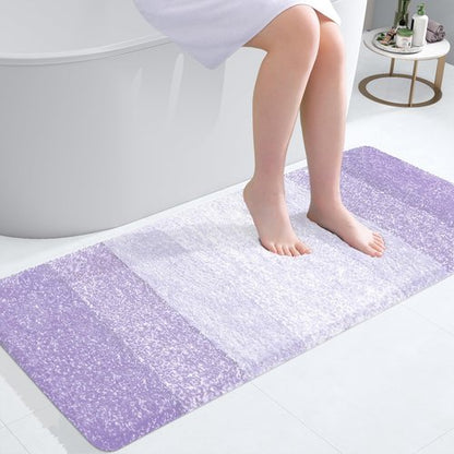 OLANLY Bathroom Rugs Mat 47x20, Extra Soft Absorbent Microfiber Bath Rug, Rubber Backing, Quick Dry, Machine Washable Bath Mats for Bathroom Floor, Tub and Shower, Home Decor Accessories, Light Purple