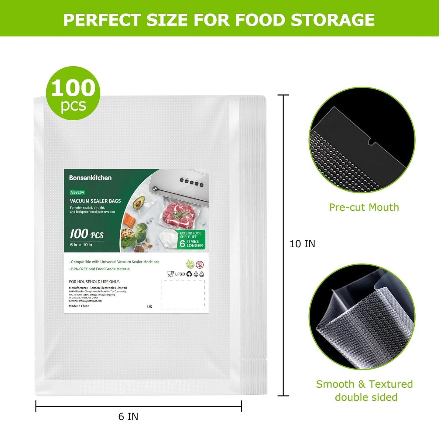 x 20" & 3 Rolls 8" x 20" + 100 Pint Bags 6" x 10