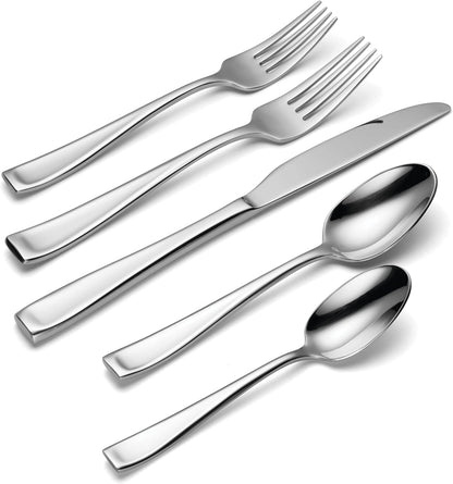Oneida Moda Mirror 20-Piece Silverware Set - 18/10 Stainless Steel, Dishwasher Safe, Service for 4