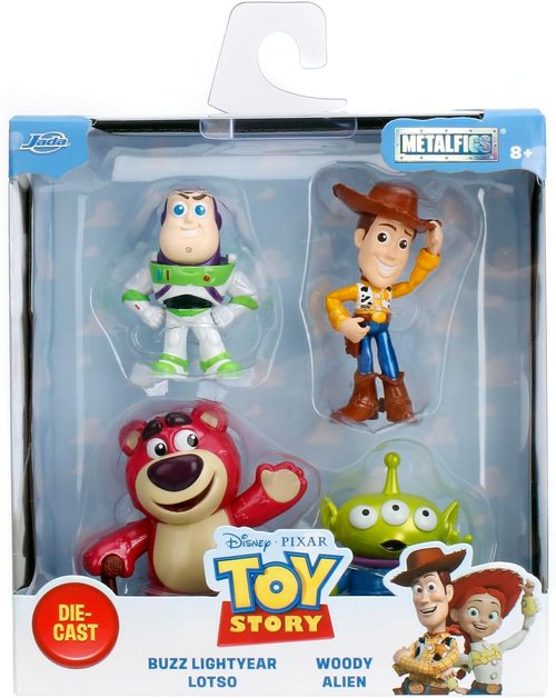 Jada Toy Story Metalfigs 4-Pack - Buzz Lightyear, Woody, Alien & Lotso | 2.5” Diecast Collectible Figures for Kids Ages 8+