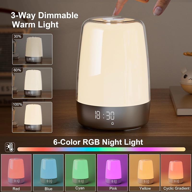 Vicsoon Sunrise Alarm Clock with Wake Up Light – White Variation