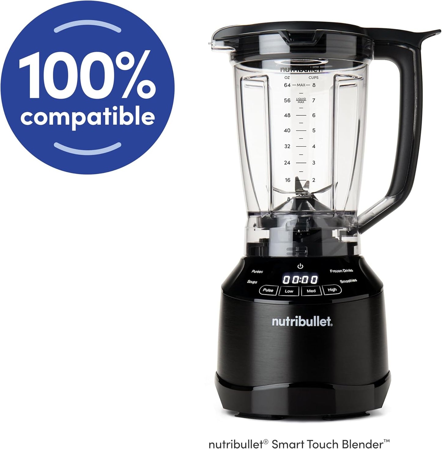 NutriBullet Smart Touch Blender - 64oz Pitcher Set for Effortless Smoothies and Soups