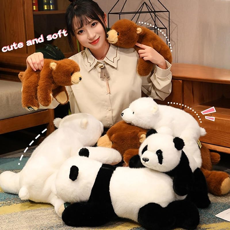 Weighted Panda Stuffed Animal Pillow — 11.8 Inch Black & White Panda Plush