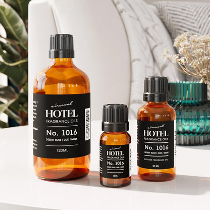 AirScent Hotel Diffuser Oil No. 1016 | Premium Caraway Desert Rose & Oud Fragrance - 10 mL Glass Bottle