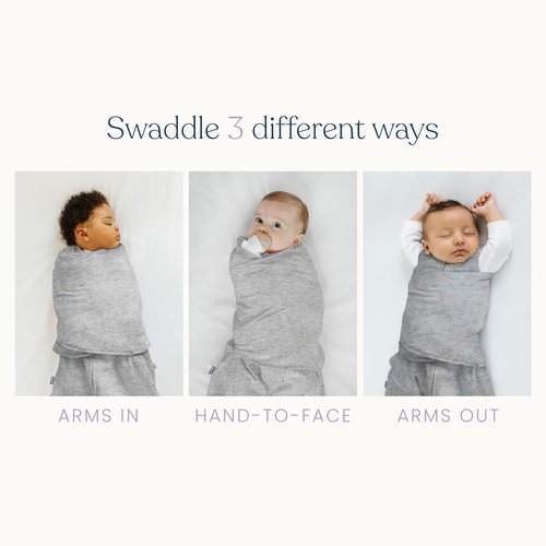 HALO Micro-Fleece Sleepsack - 3-Way Adjustable Swaddle Blanket for Newborns | Baby Blue, TOG 3.0, 0-3 Months