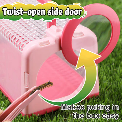 Bug Catcher for Kids | Sturdy Toddler Bug Catching Kit with Cage, Net & Tweezers - Outdoor Explorer Set for Ages 3-8