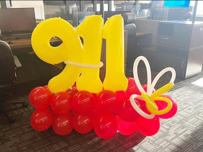 Number Balloons - 40 Inch Yellow 1 Balloon for 1st Birthday Party Decorations & Baby Showers