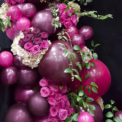 PartyWoo Dark Purple Balloons - 140-Piece Boho Balloon Arch Kit for Baby Showers & Birthdays | 5-12 Inch Sizes