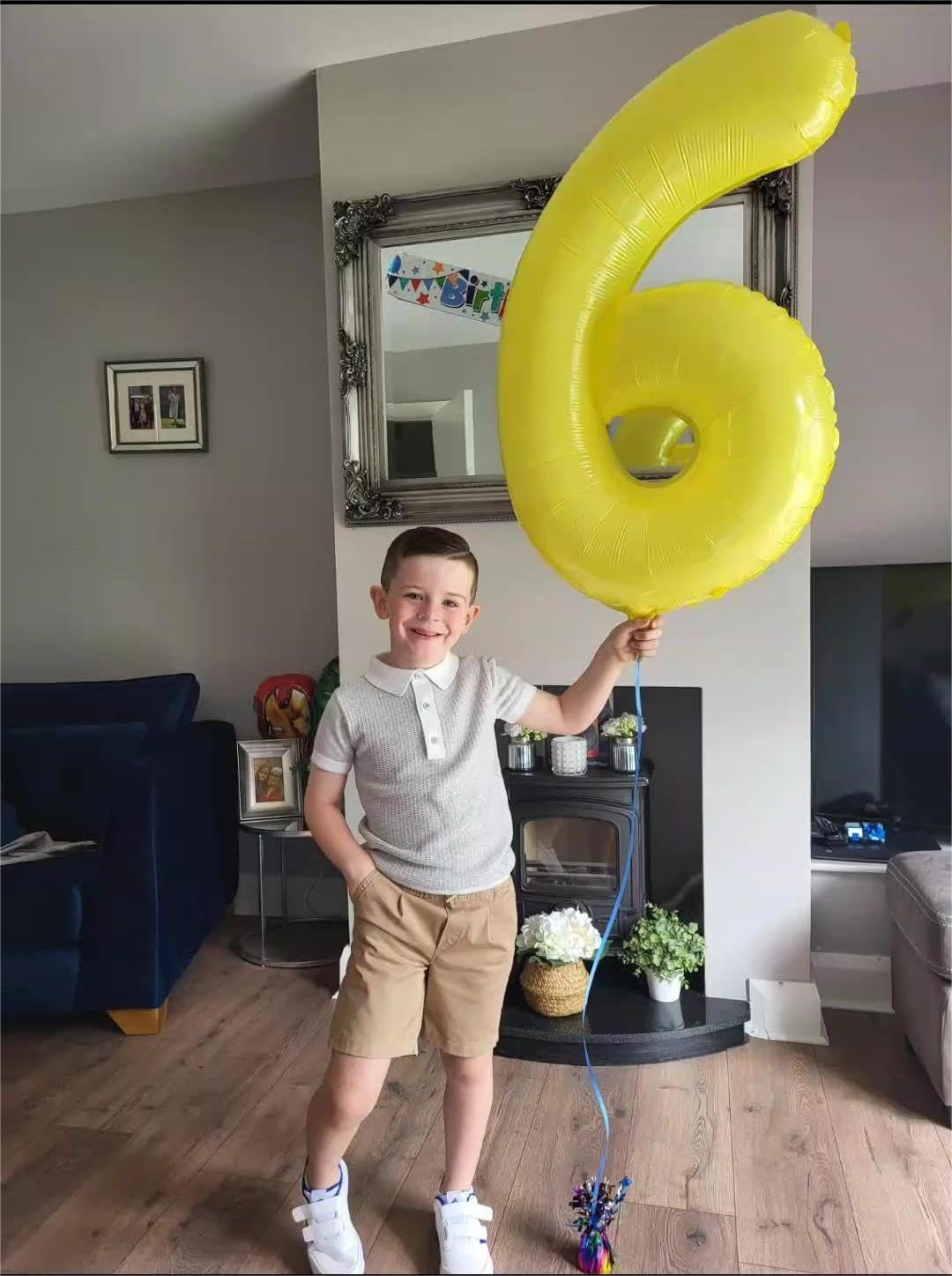 Yellow 7 Balloon - 40 Inch Number Balloon for 7th Birthday Decorations | Perfect for Girls and Women