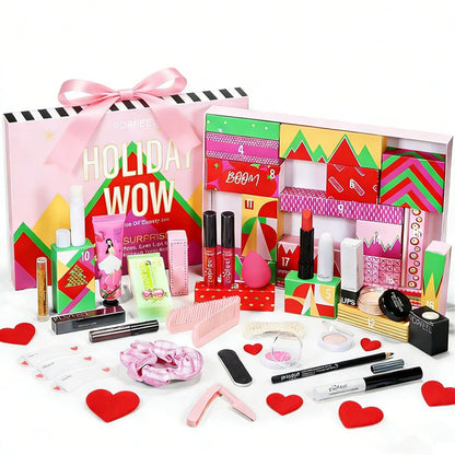 Skiennix Makeup Advent Calendar 2026 - All-In-One Kit with Eyeshadow Palette, Lipstick & Foundation | Perfect New Year Gift for Teens & Women