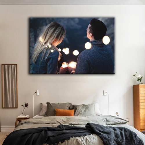 Looife Custom Canvas Prints - Personalized Photo Art for Living Room, Bedroom | 46"x 36" Ready to Hang