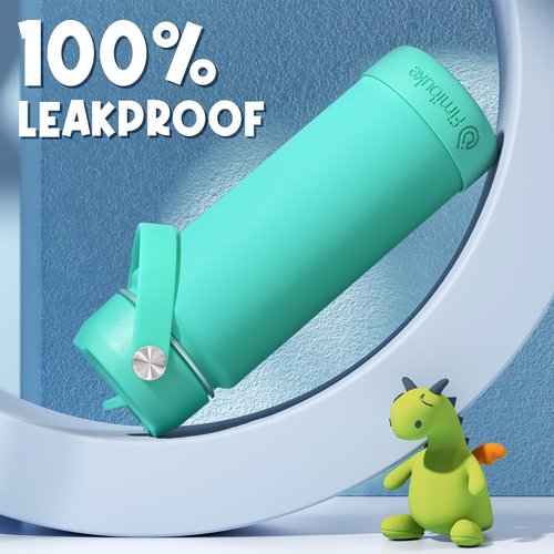 Fimibuke Kids Insulated Water Bottle - 18oz BPA-Free Stainless Steel Tumbler with Straw | Leak-Proof Design for School