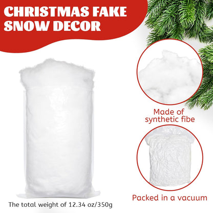 CH HAICHENG Christmas Fake Snow | 350g Fluffy Cotton-Like Indoor & Outdoor Decorations
