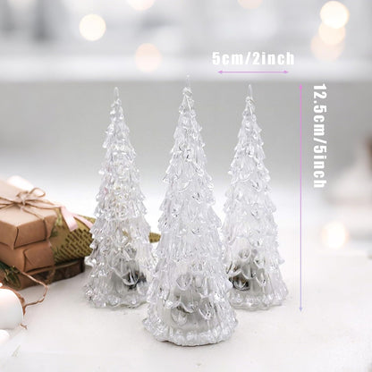 Skiennix Acrylic Christmas Tree Lamp - Enchanted 7-Color Changing Lights | Mini 5 x 2 Inch Decor