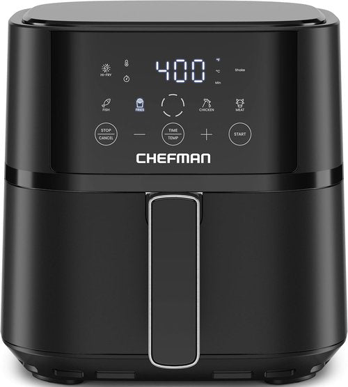Chefman Air Fryer - 4 QT Compact Air Fryer with Hi-Fry Technology for Quick, Crispy Meals - Black