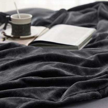 Bedsure GentleSoft Fleece Blankets King Size Dark Grey - Bed Blanket Soft Lightweight Plush Cozy Fuzzy Luxury Microfiber, 108x90 inches