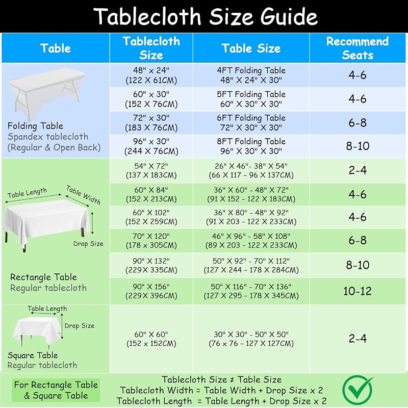 Extra Large White Tablecloth 90x156 in - 2 Pack for 8+ ft Rectangular Tables, Urby Variation: White+156" x 90"