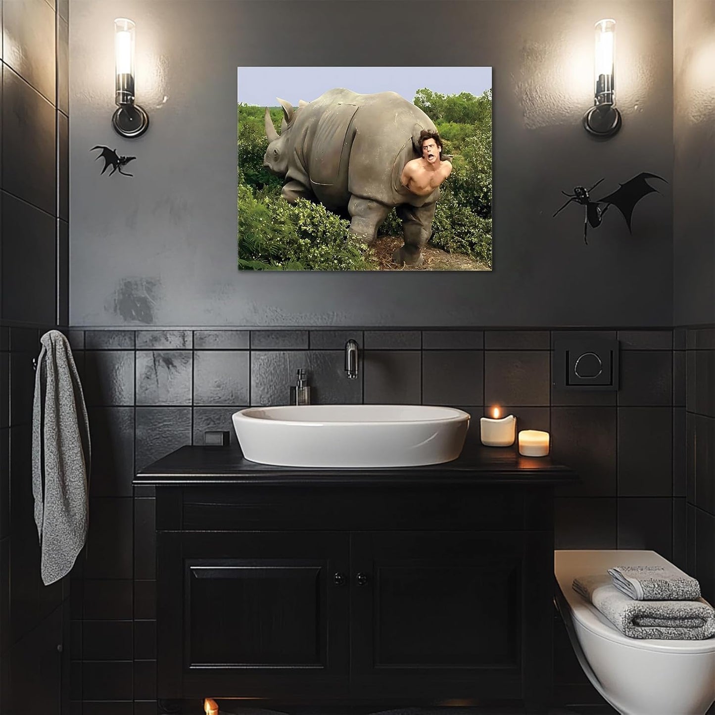 VYPEROCK Funny Canvas Wall Art - Retro Ace Ventura Comedy Poster for Bathroom Decor | 8x10 Inch
