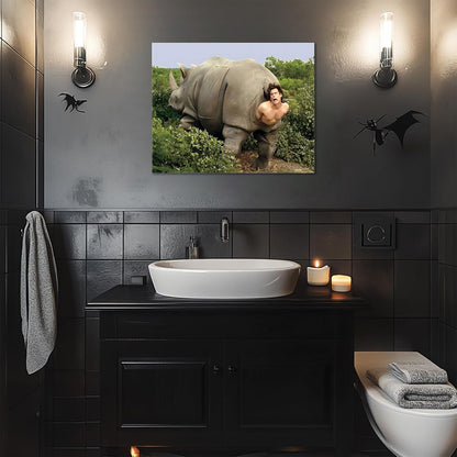VYPEROCK Funny Canvas Wall Art - Retro Ace Ventura Comedy Poster for Bathroom Decor | 8x10 Inch