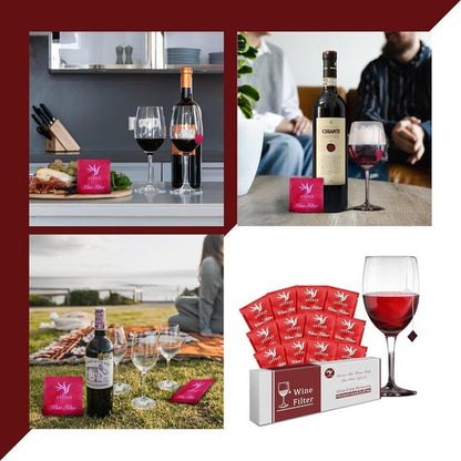36 Pack Wine Purifier, Wine Filters that Remove Histamines and Sulfite Filter Accessories Valentine's Day Gifts for Men and Women