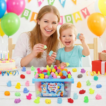 Mochi Squishy Fidget Toys by [Brand Name] - 110 Pack Soft Stress Relief & Ideal Party Favors