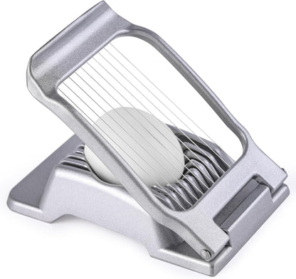 Skiennix Egg Slicer - Heavy-Duty Stainless Steel Cutter | Dishwasher Safe for Eggs, Salads & More