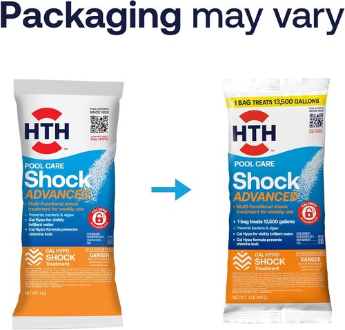 HTH 52035 Swimming Pool Shock - Advanced Cal Hypo Formula for Effective Pool Care | 1 lb