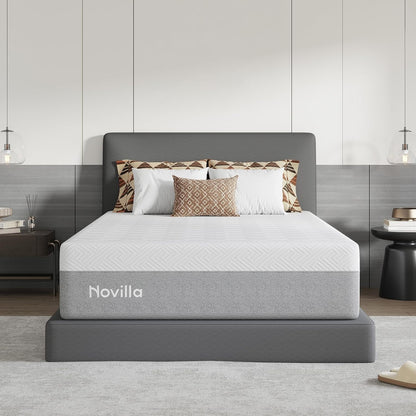 Novilla Mattress - 14 Inch Gel Memory Foam Full Size | Supportive, Pressure Relieving Comfort