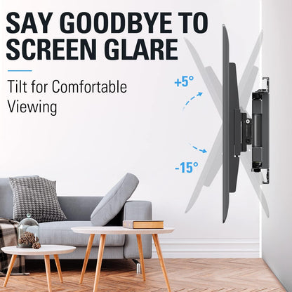 Mounting Dream TV Wall Mount - Full Motion Dual Arms for 32-65 Inch TVs | Swivel & Tilt, Max VESA 400x400mm