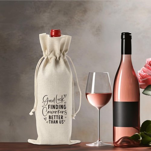 Funny Retirement Gifts for Woman Men Retirement Wine Gifts Bag Happy Retirement Party Decorations Retired Gifts Leaving Gifts for Coworkers Boss Good Luck Finding Coworkers Better Than Us