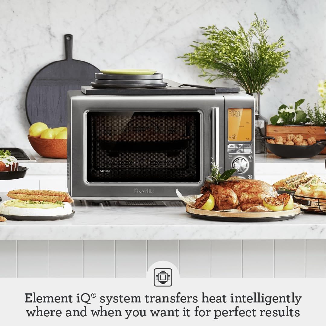 Breville Combi Wave 3-in-1 Microwave - Air Fryer & Convection Oven | Brushed Stainless Steel Finish