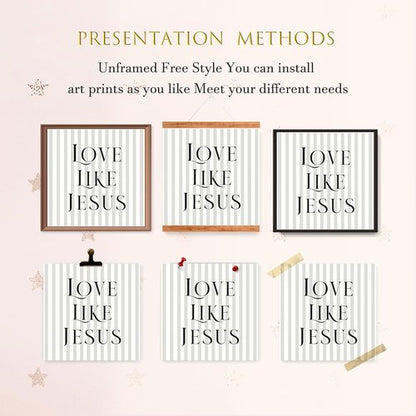 LARTSFRO Coquette Black Bow Wall Art - Inspirational Christian Decor for Teen Girls | Set of 4 Unframed 10x10 Inch Prints