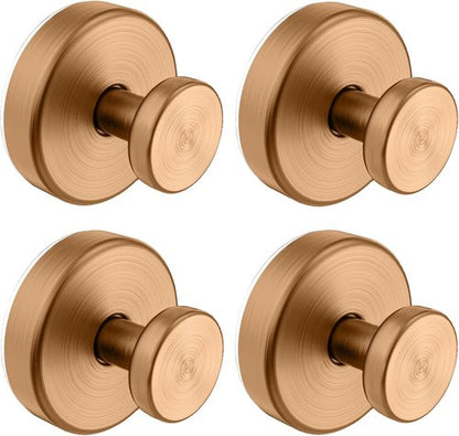 Bntuk Suction Cup Hooks - Removable Bathroom Towel Hooks for Shower & Glass Doors | 4 Pack, Champagne Bronze