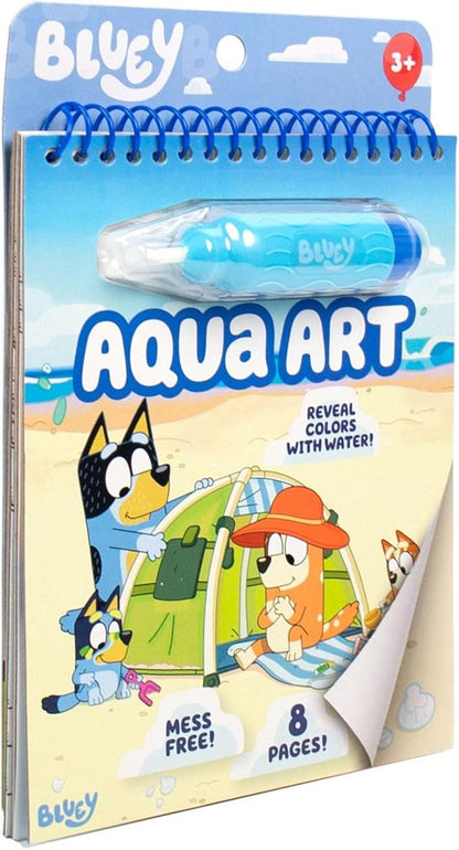 Horizon Group USA Bluey Aqua Art - Reusable Water Reveal Activity Pages for Mess-Free Drawing