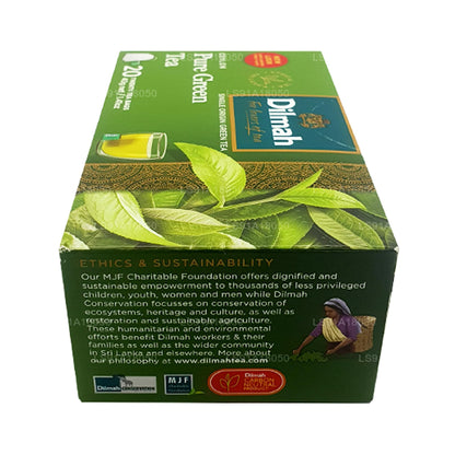 Dilmah Pure Ceylon Green Tea - 20 Tea Bags - Finest Sri Lankan Green Tea