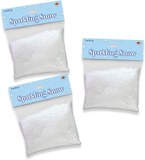 Beistle Sparkling Snow | Pack of 3 Decorative Snowflakes for Festive Decor