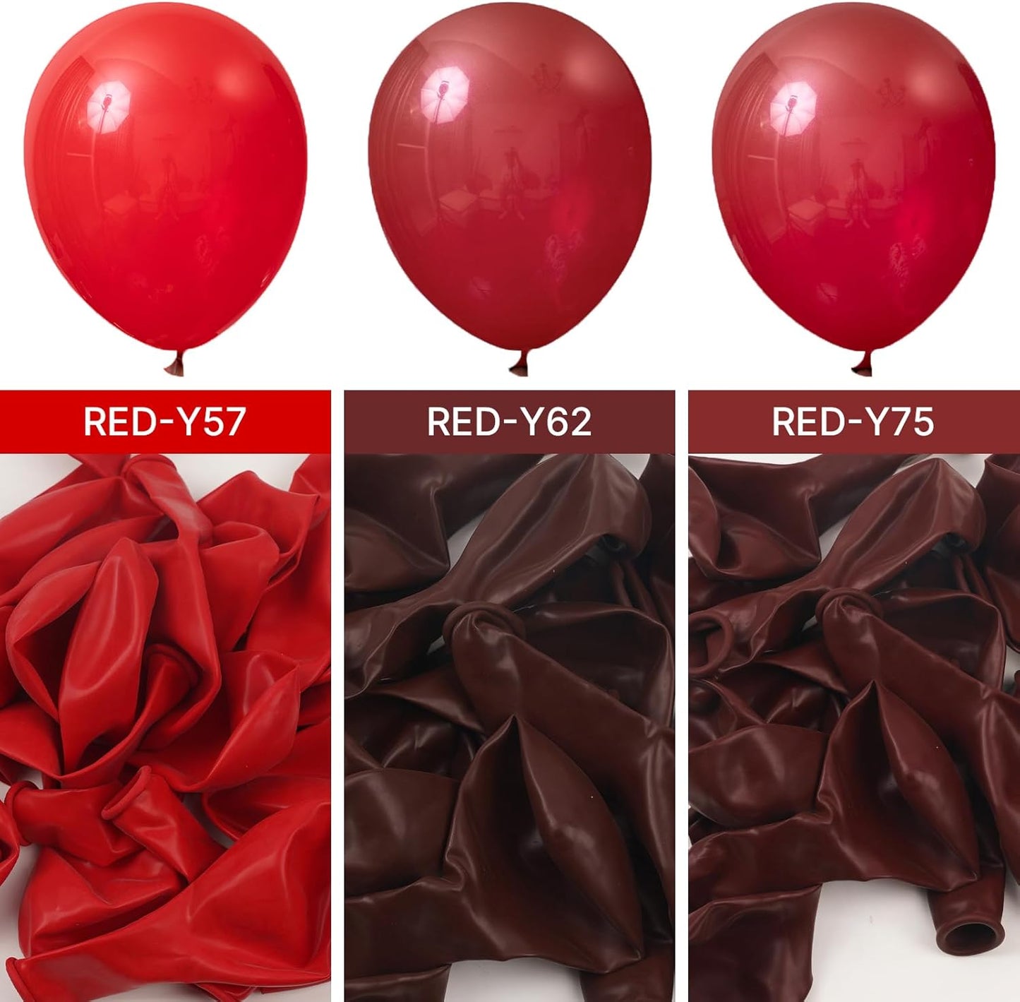 PartyWoo Burgundy Balloons - 100pcs 12 Inch Dark Red Latex Helium Balloons for Celebrations