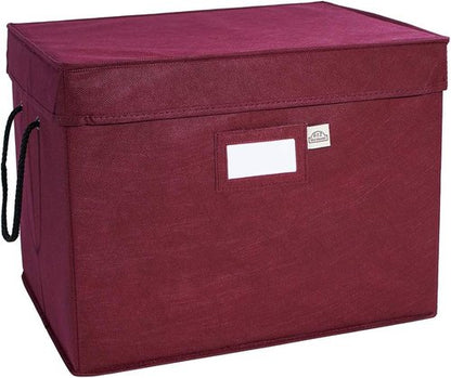 612 Vermont Christmas Ornament Storage Box - Adjustable Acid-Free Dividers & 3 Removable Trays | 17"x13"x13" Holds 36 Ornaments