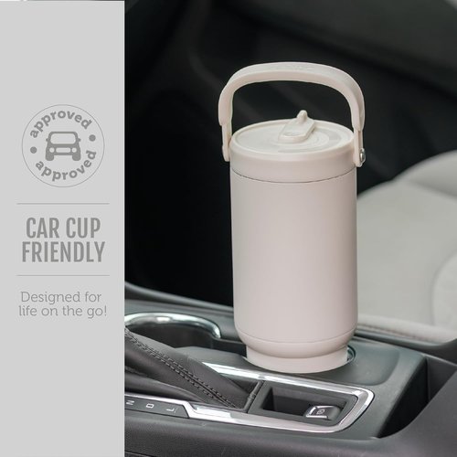 Ello Oasis Go+ 26oz Tumbler - Reusable Insulated Stainless Steel Cup | 100% Leakproof, Travel-Friendly, Black
