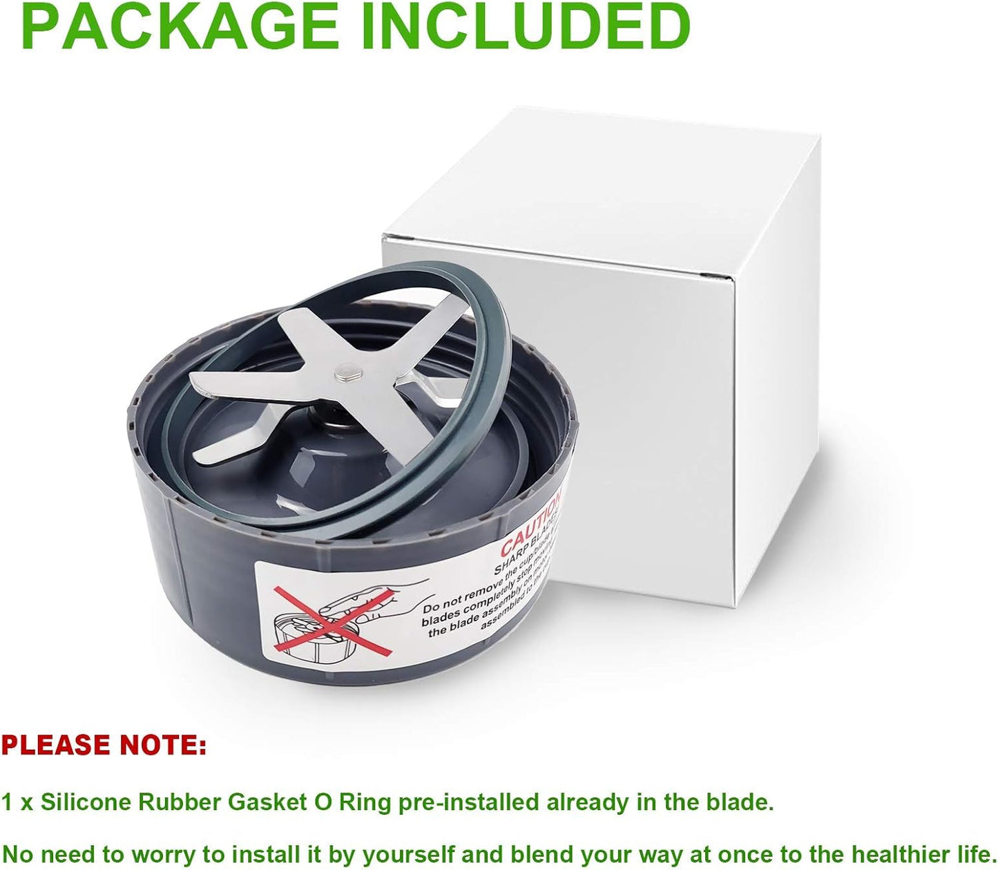 NutriBullet Replacement Extractor Blade - Fits 600W/900W Pro Series Blender with Silicone Gasket Seal