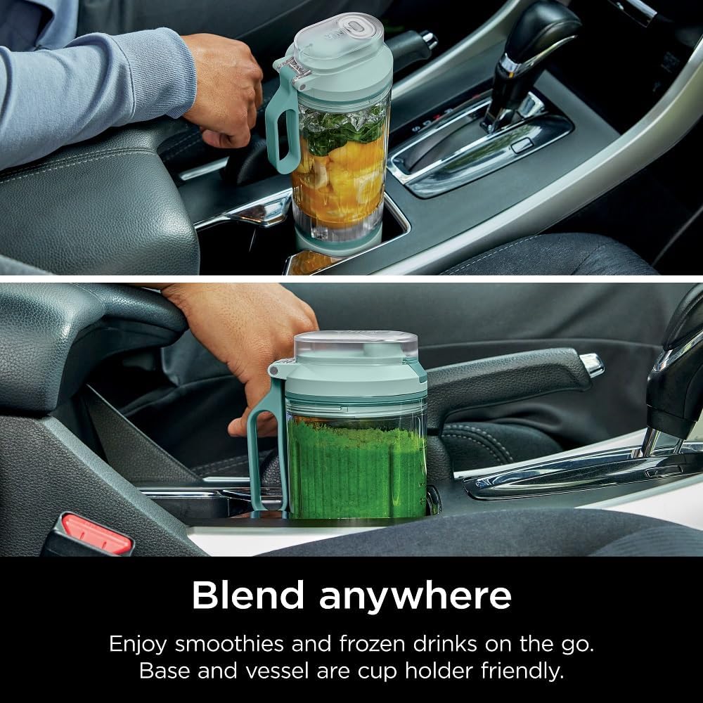 Ninja BC251MT Blast Max Personal Cordless Blender - Smoothies & Ice Crush, 22 oz Sea Glass - Certified Refurbished