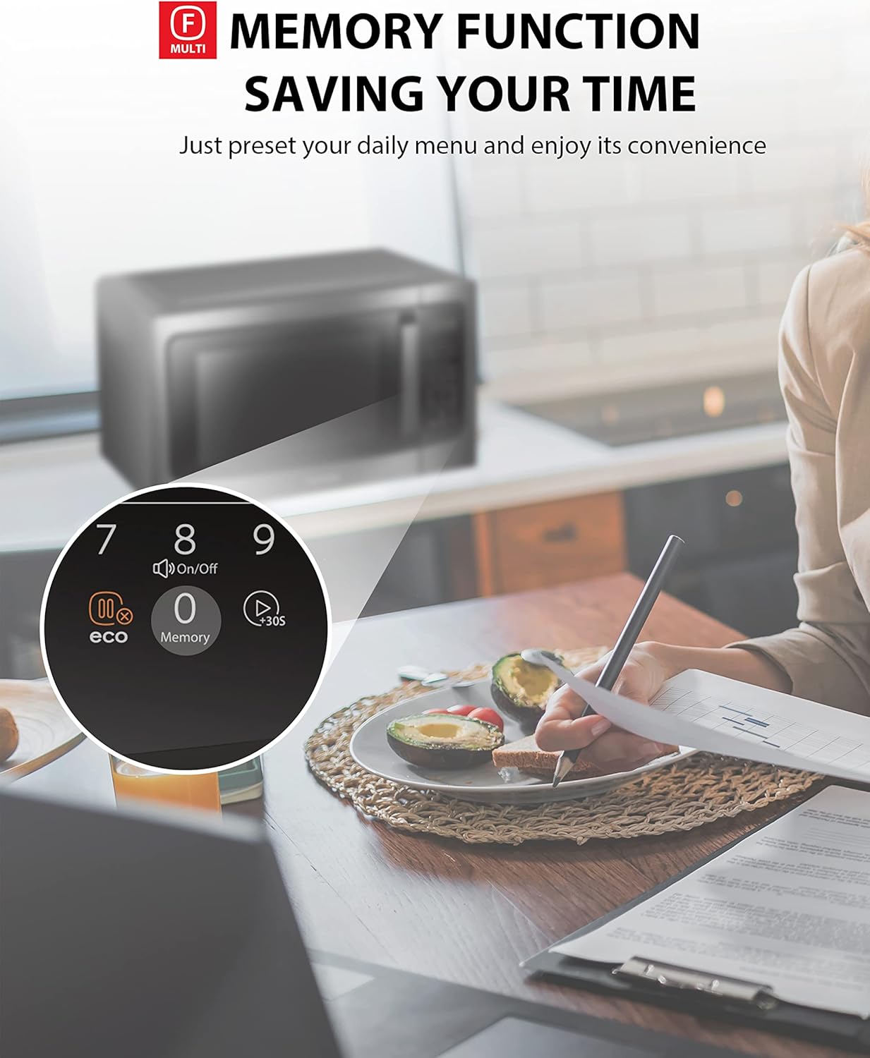 TOSHIBA Countertop Microwave Oven - Smart Sensor, 1200W, 1.6 Cu.ft, Black Stainless Steel