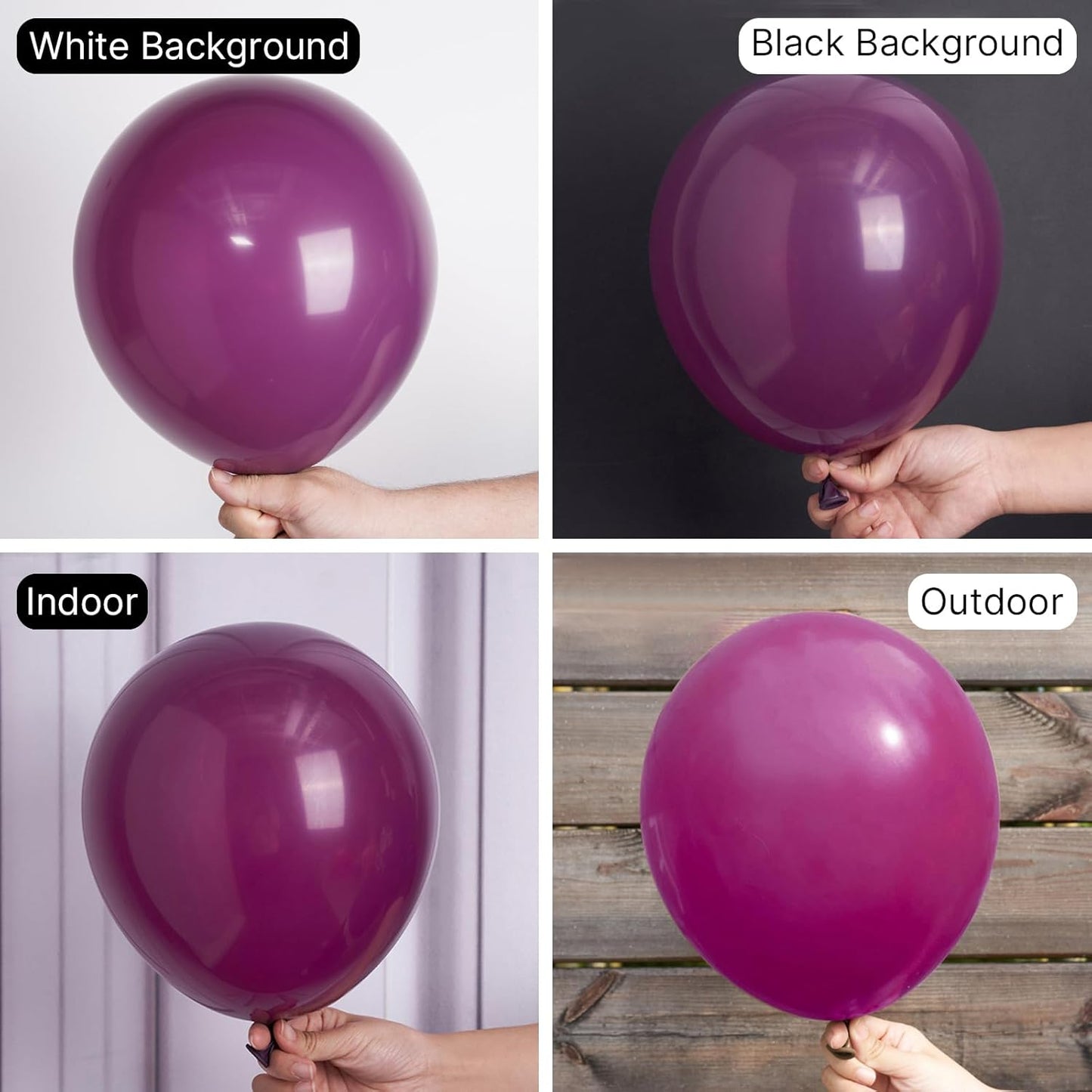PartyWoo Dark Purple Balloons - 100 Pcs 10-Inch Latex Helium Balloons for Graduation & Events